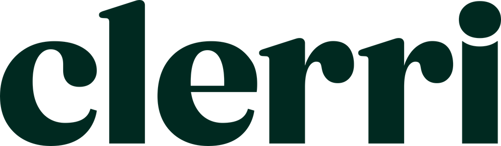 Clerri logo in dark green text, dental practice branding for Nashua Smile Makers
